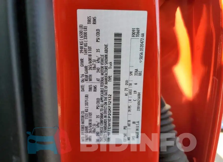 1FTEW1EP2GKF12132 Photo# 12