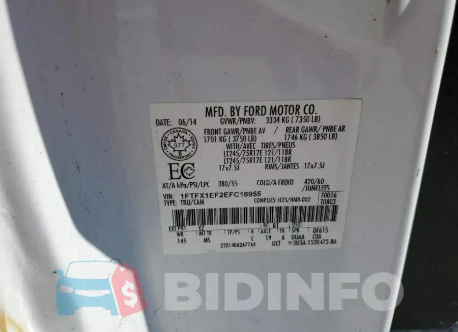 1FTFX1EF2EFC18955 Photo# 12