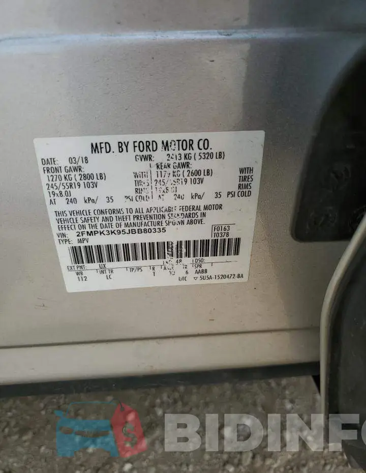 2FMPK3K95JBB80335 Photo# 13