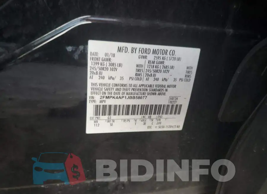2FMPK4AP1JBB58077 Photo# 14