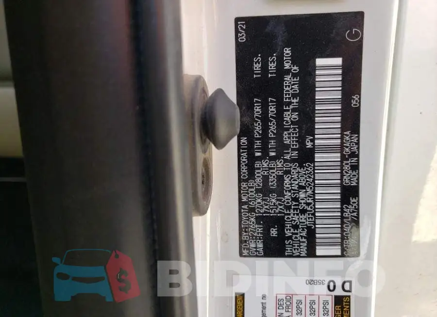 JTEFU5JR7M5242362 Photo# 13