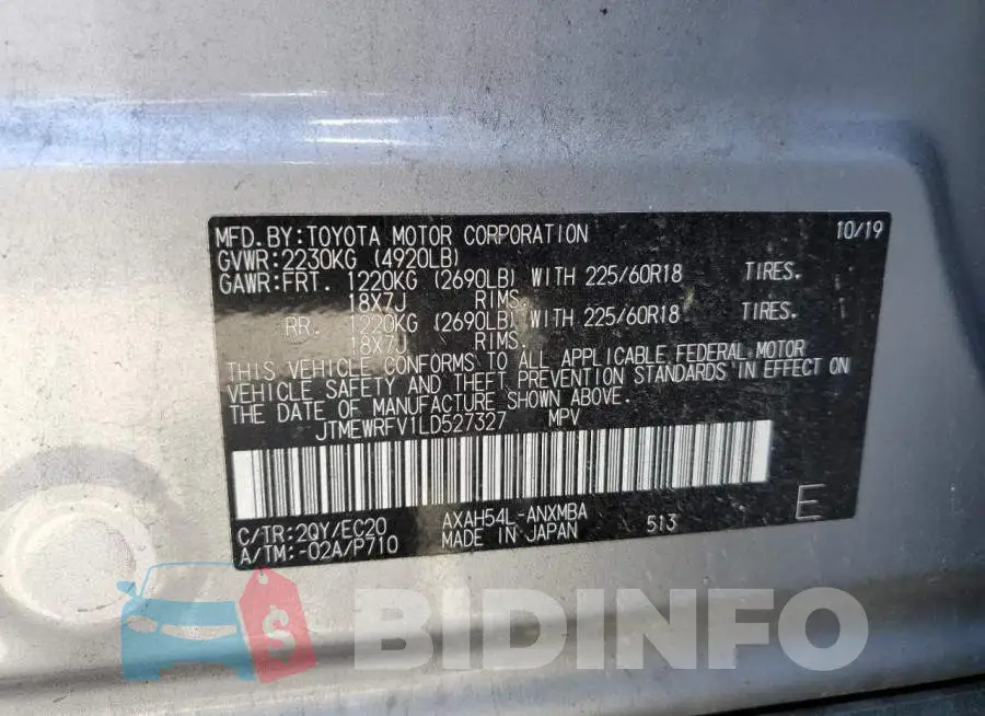 JTMEWRFV1LD527327 Photo# 14
