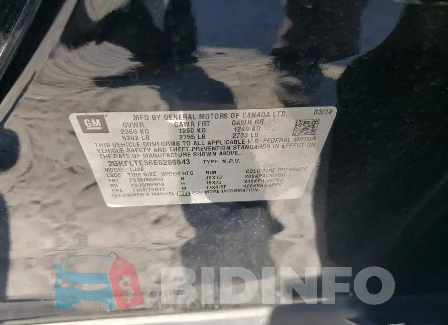 2GKFLTE36E6286543 Photo# 12