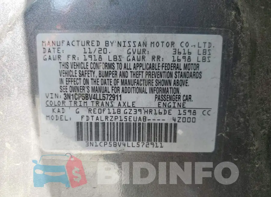 3N1CP5BV4LL572911 Photo# 12