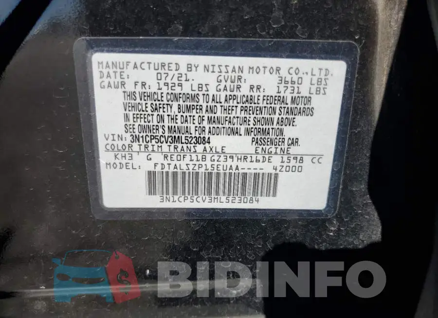 3N1CP5CV3ML523084 Photo# 13