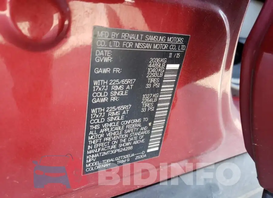 KNMAT2MT3GP624288 Photo# 13