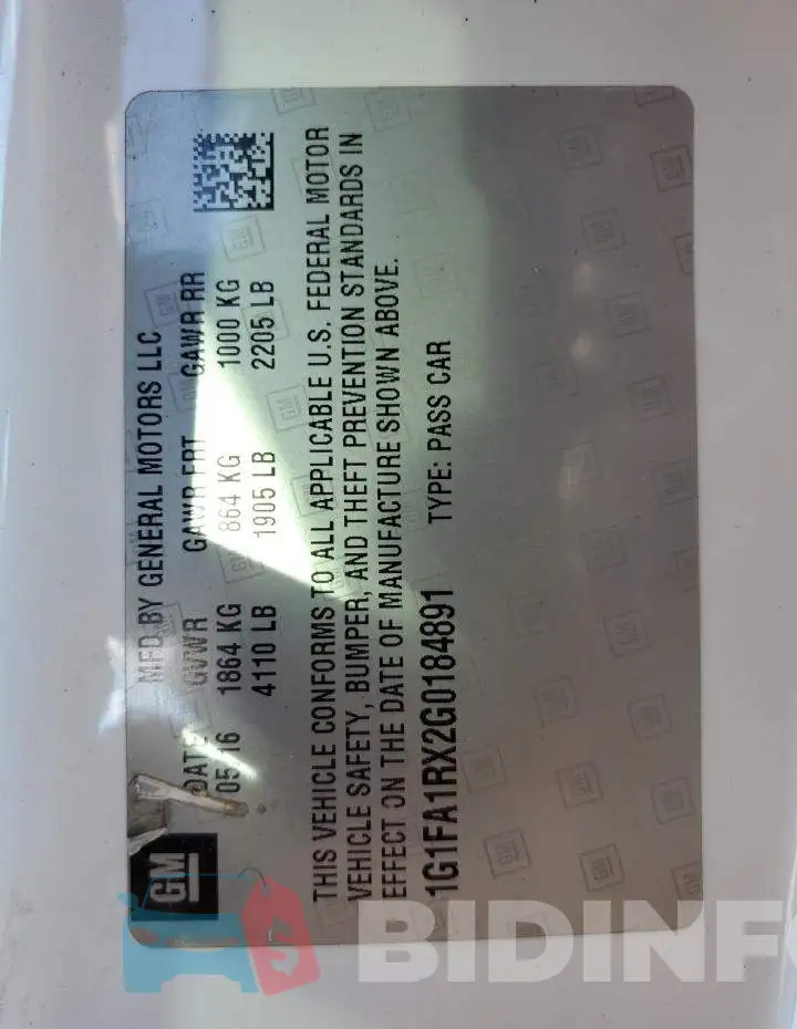 1G1FA1RX2G0184891 Photo# 12