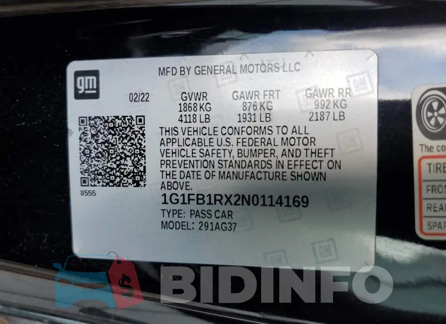 1G1FB1RX2N0114169 Photo# 12
