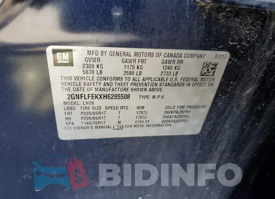 2GNFLFEKXH6285508 Photo# 12