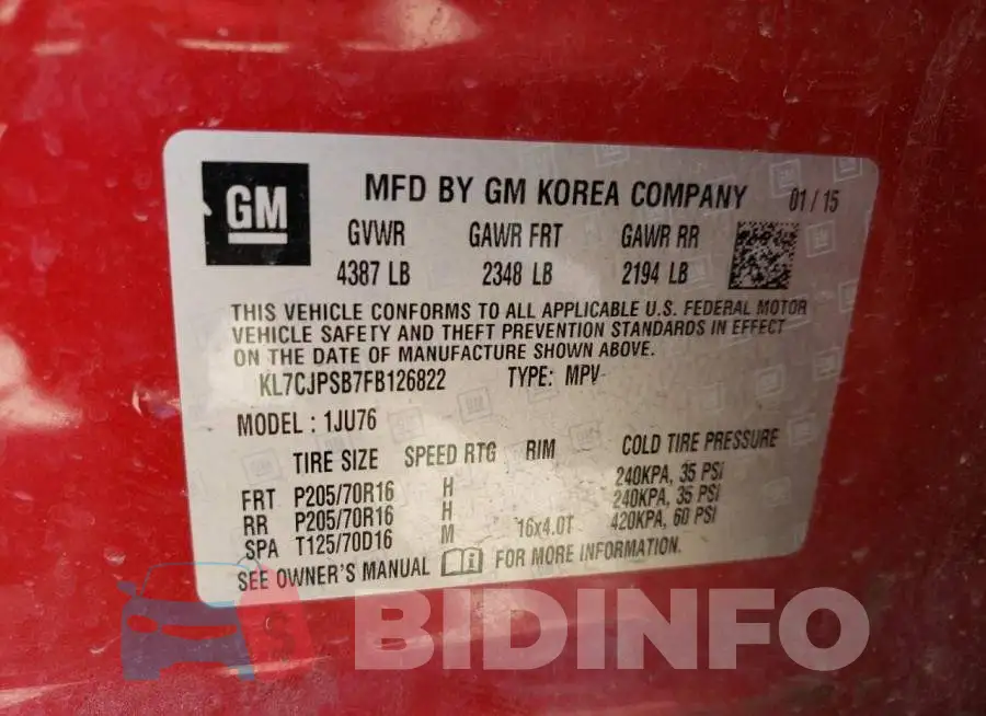 KL7CJPSB7FB126822 Photo# 13