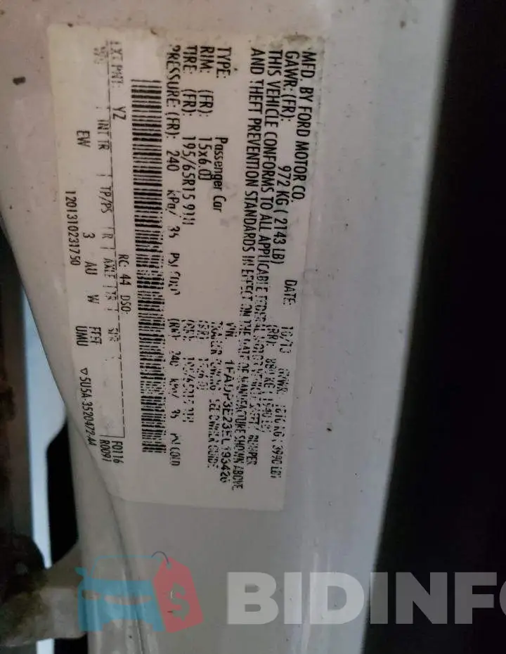 1FADP3E23EL193426 Photo# 12