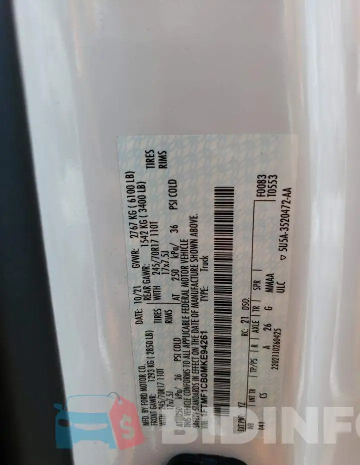 1FTMF1CB0MKE94261 Photo# 12