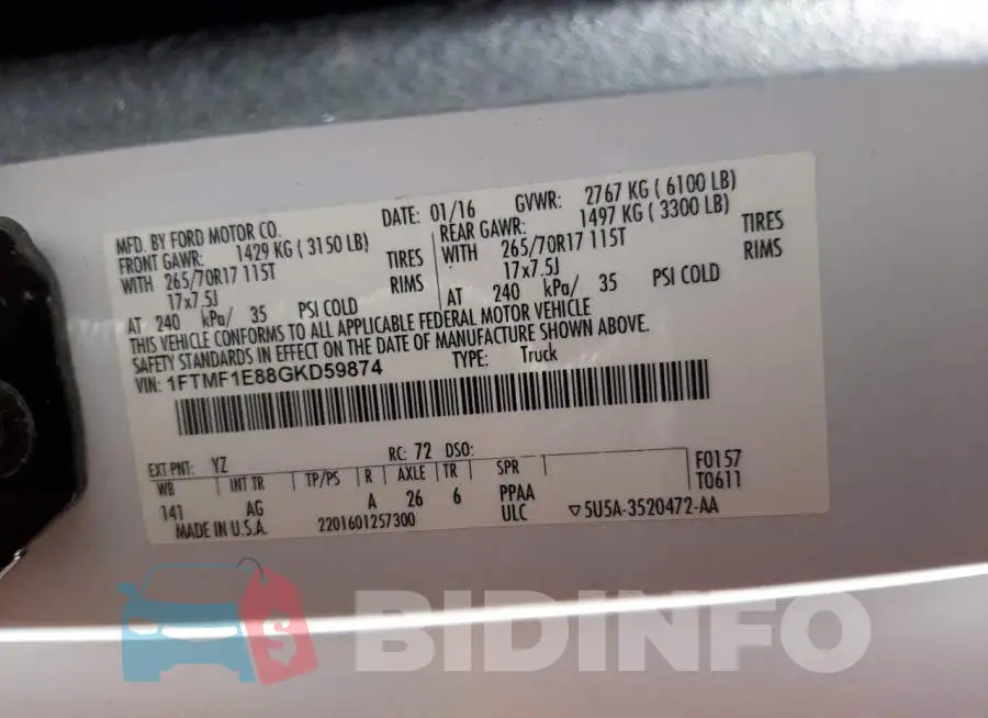 1FTMF1E88GKD59874 Photo# 10
