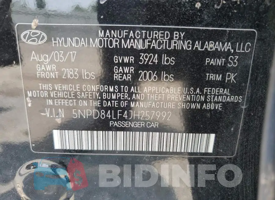 5NPD84LF4JH257992 Photo# 12