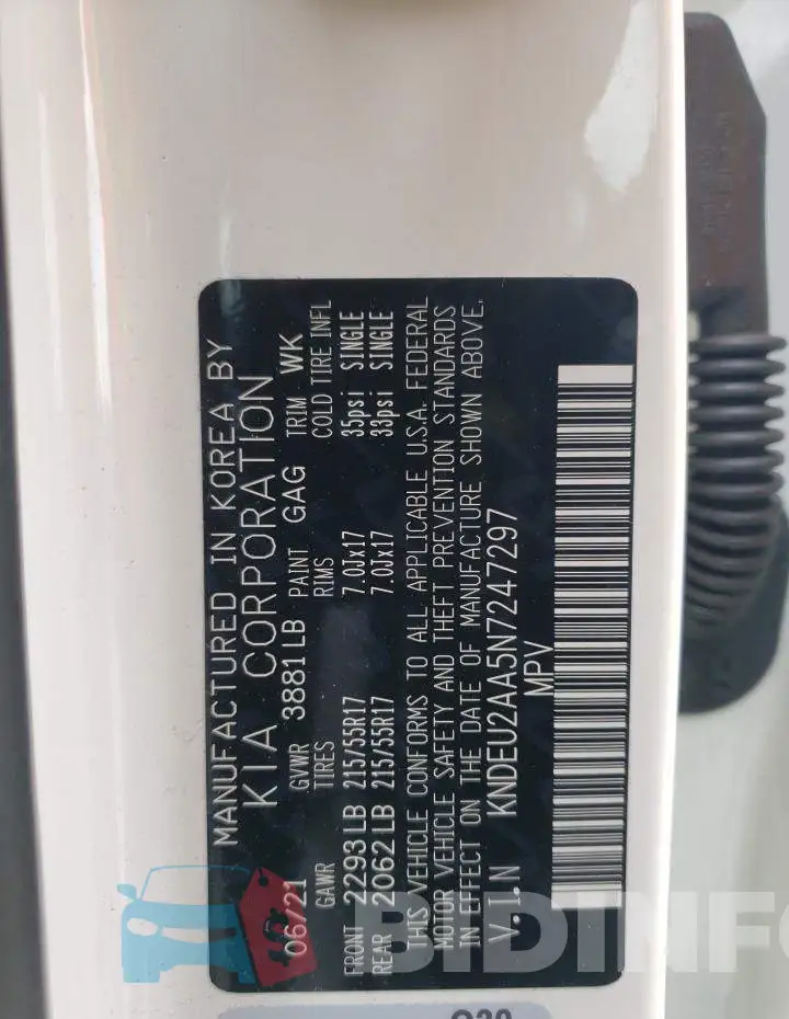 KNDEU2AA5N7247297 Photo# 13