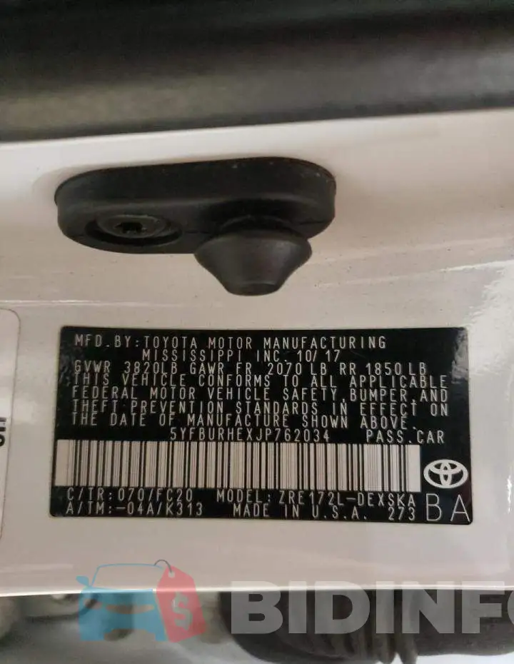 5YFBURHEXJP762034 Photo# 12