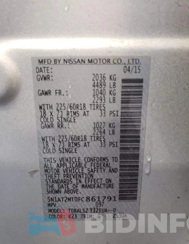 5N1AT2MT0FC861791 Photo# 12