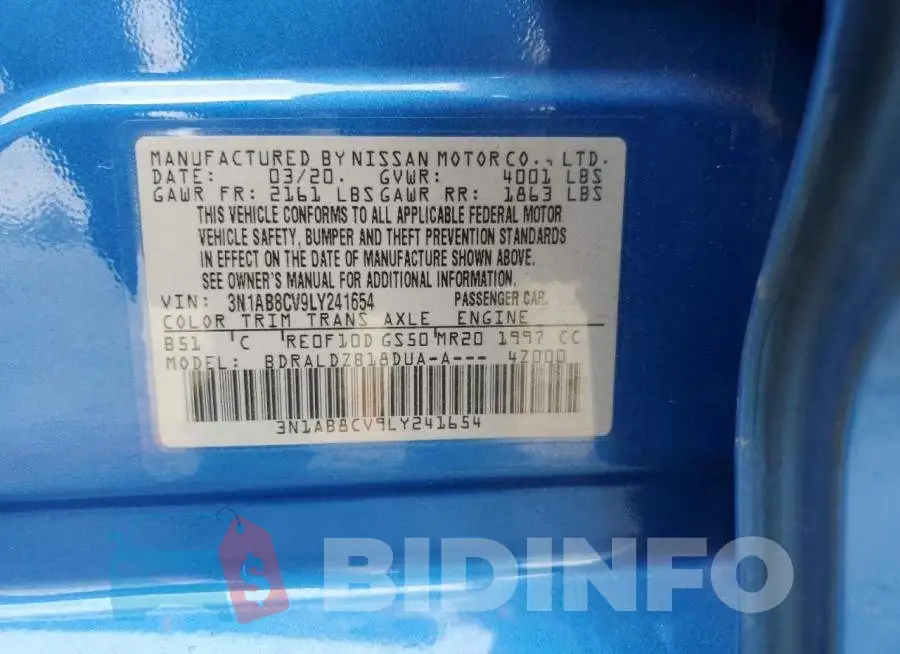 3N1AB8CV9LY241654 Photo# 12