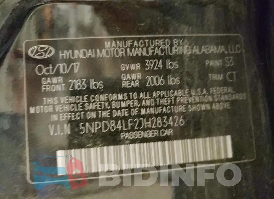 5NPD84LF2JH283426 Photo# 12