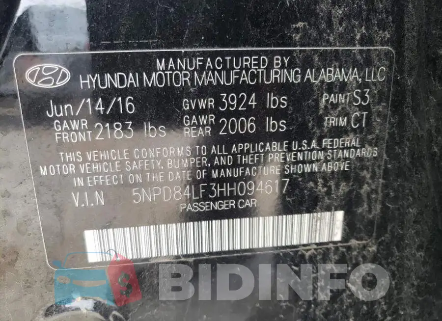 5NPD84LF3HH094617 Photo# 12