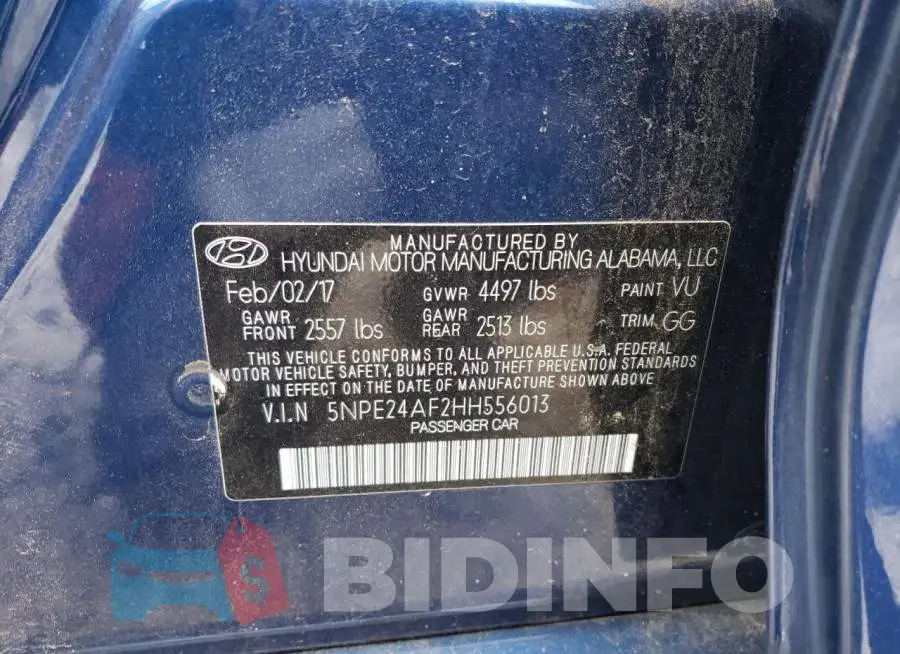 5NPE24AF2HH556013 Photo# 12