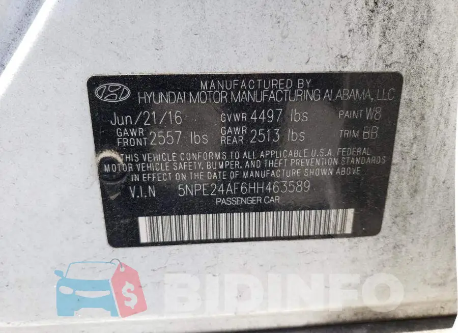 5NPE24AF6HH463589 Photo# 12