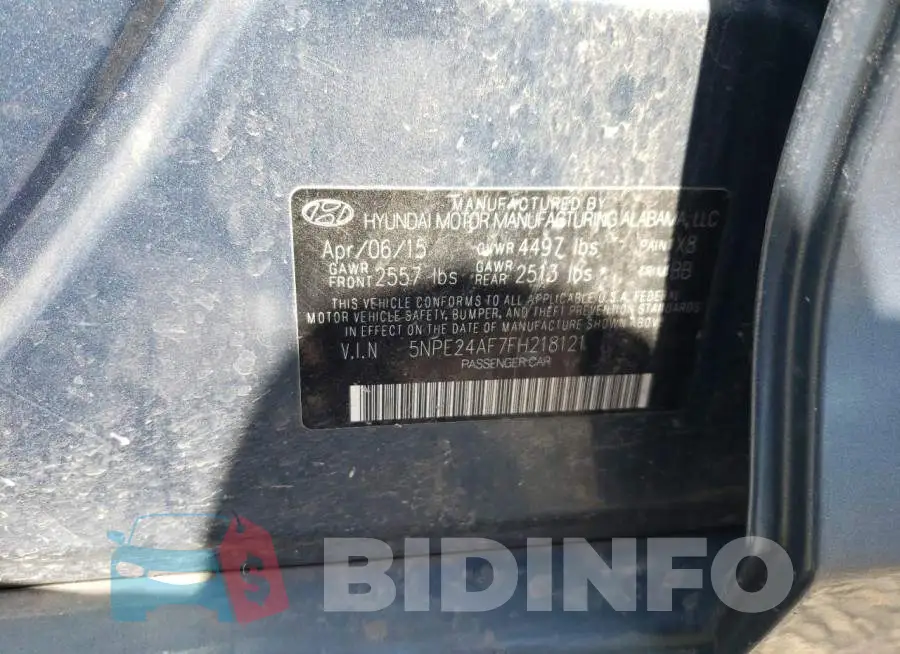 5NPE24AF7FH218121 Photo# 12
