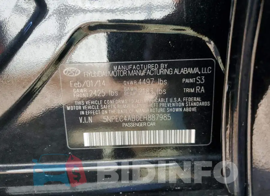 5NPEC4AB0EH887985 Photo# 12