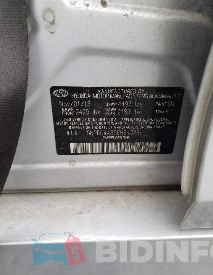 5NPEC4AB5EH843481 Photo# 12