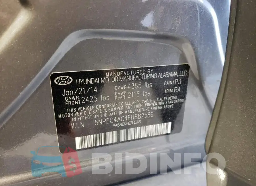 5NPEC4AC4EH882586 Photo# 13