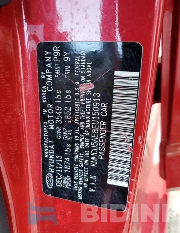 KMHCU5AE8EU150913 Photo# 12