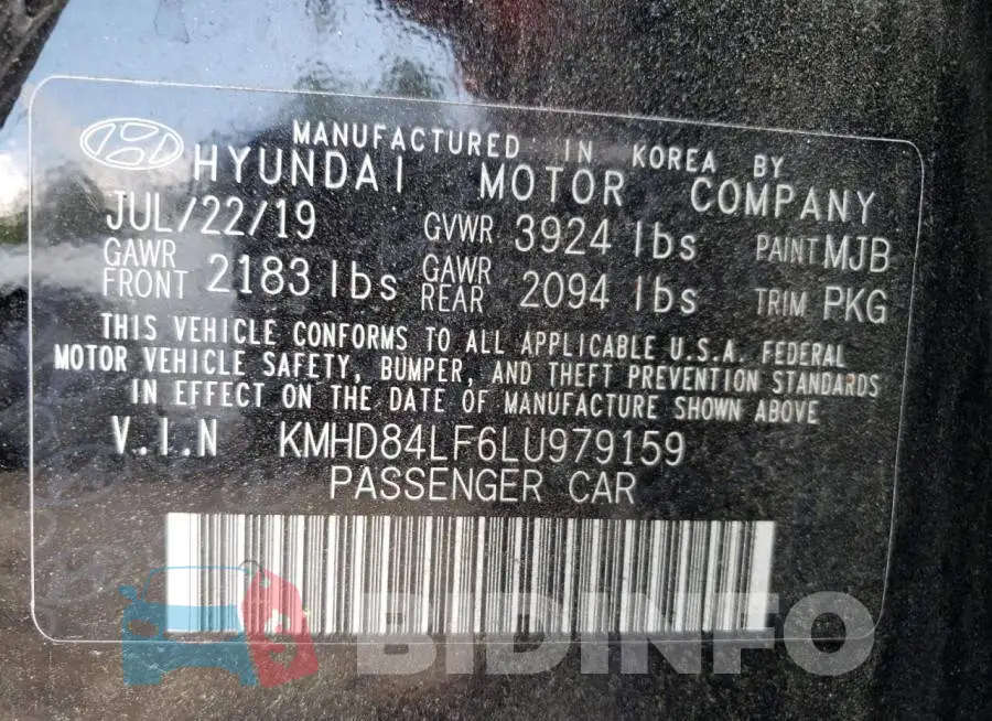 KMHD84LF6LU979159 Photo# 12