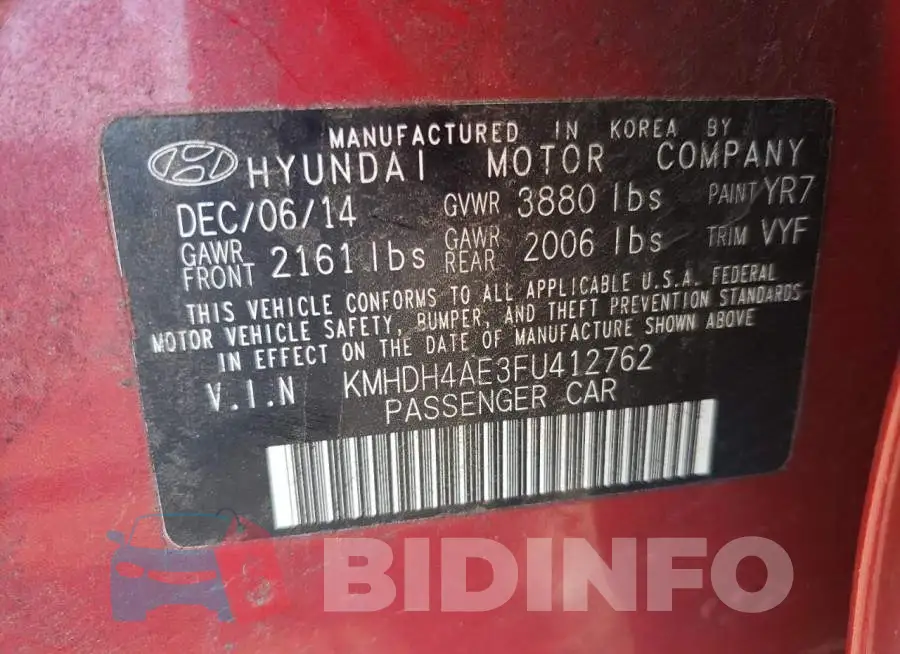 KMHDH4AE3FU412762 Photo# 12