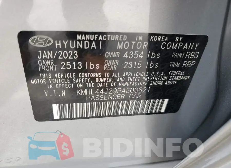 KMHL44J29PA303321 Photo# 12