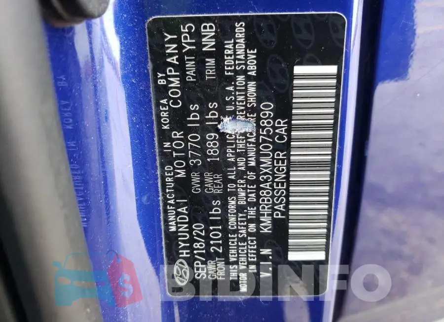 KMHRB8A3XMU075890 Photo# 14