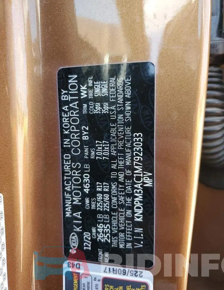 KNDPM3AC1M7923033 Photo# 13
