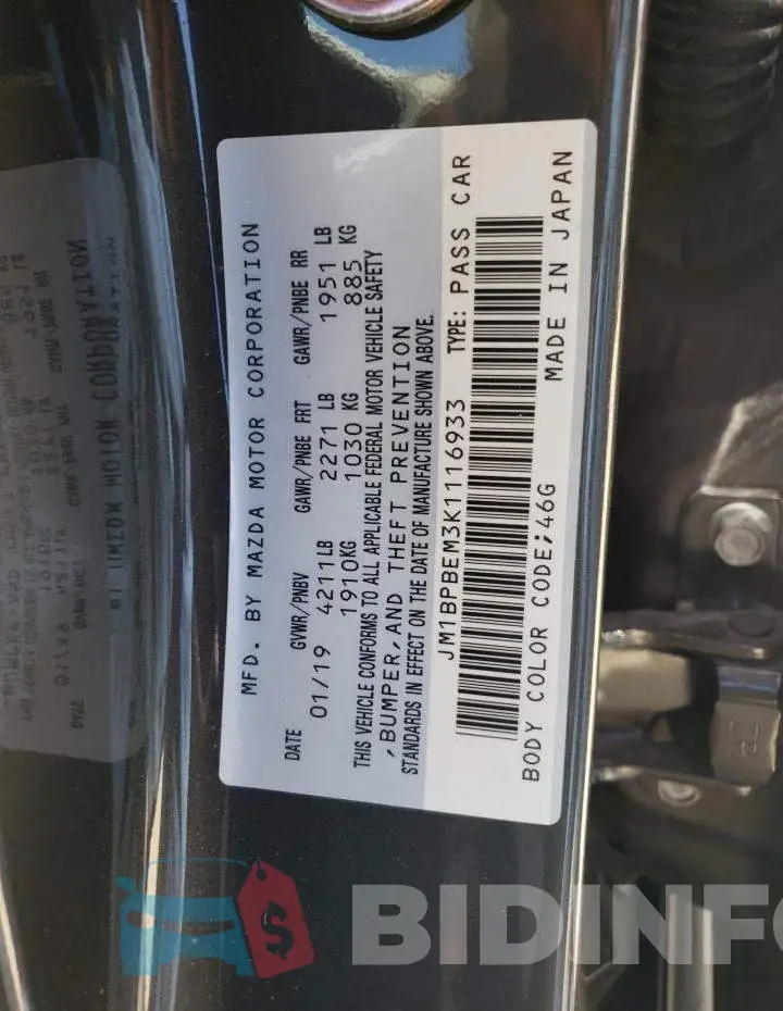 JM1BPBEM3K1116933 Photo# 12