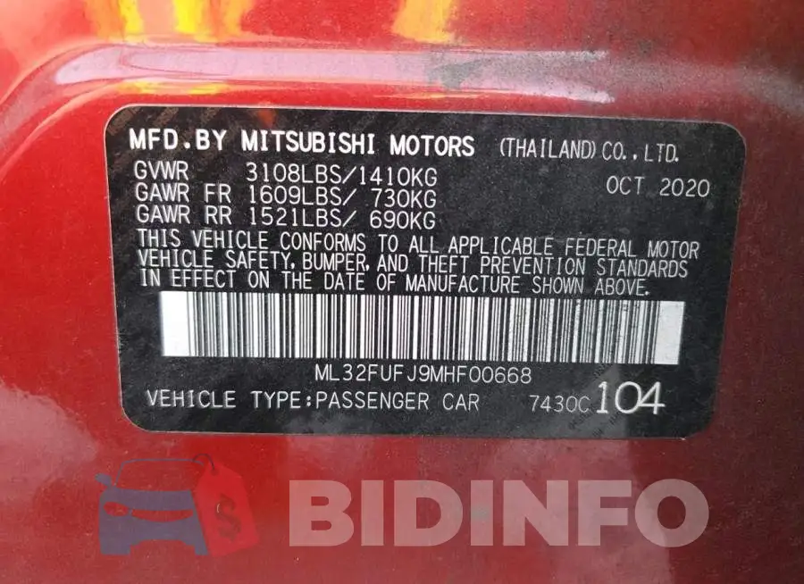ML32FUFJ9MHF00668 Photo# 13