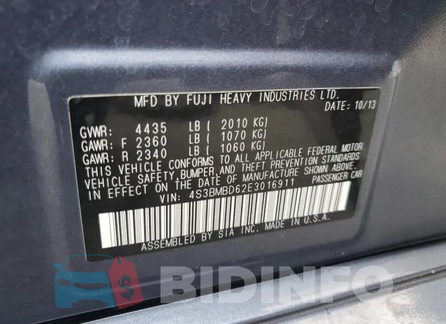 4S3BMBD62E3016911 Photo# 12