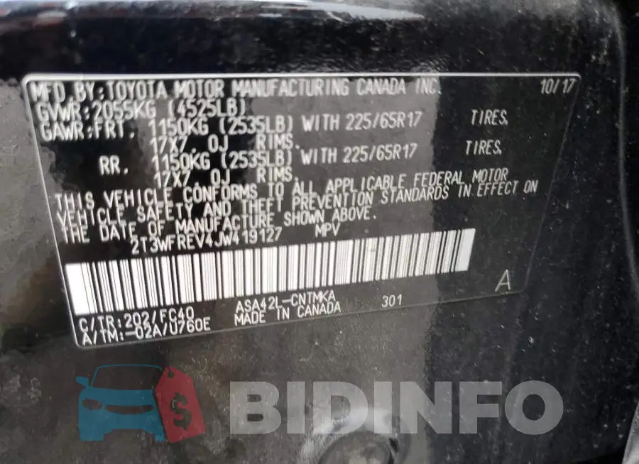 2T3WFREV4JW419127 Photo# 14