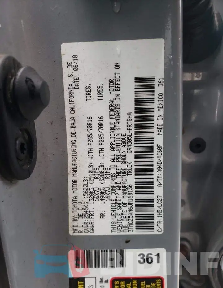 3TMCZ5AN6JM168136 Photo# 12