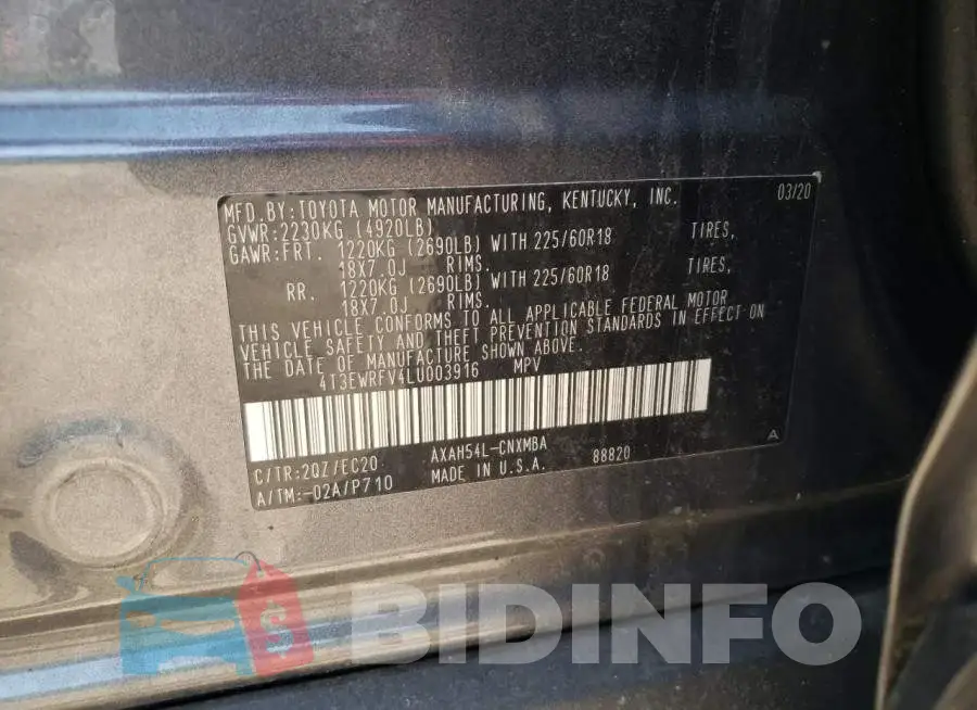 4T3EWRFV4LU003916 Photo# 13