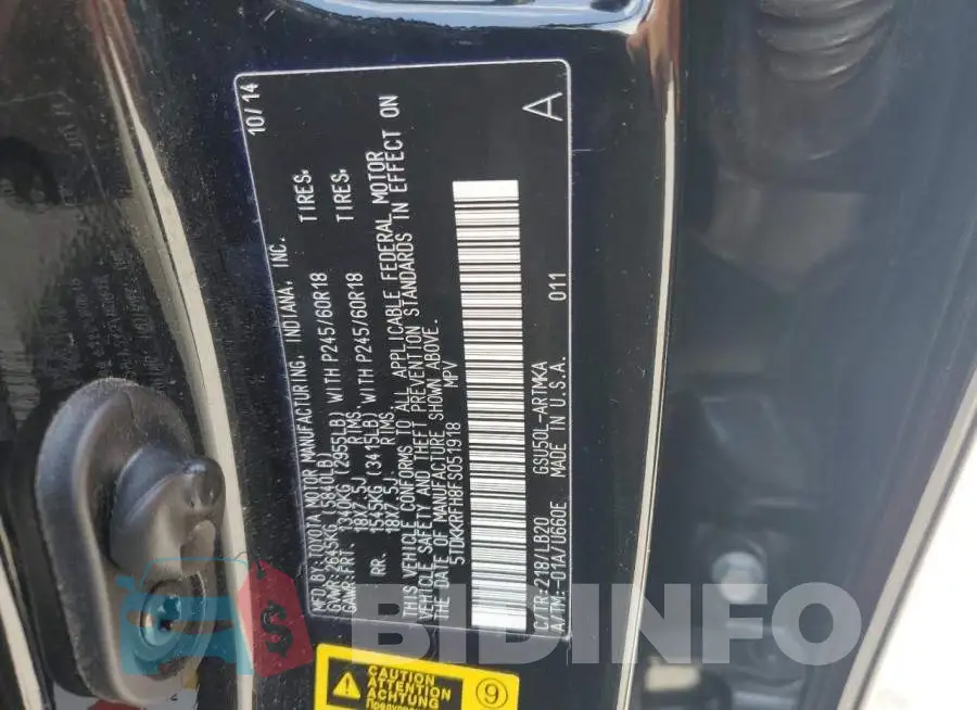 5TDKKRFH8FS051918 Photo# 12