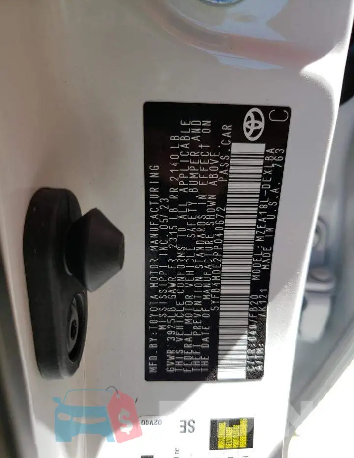 5YFB4MDE2PP040672 Photo# 12