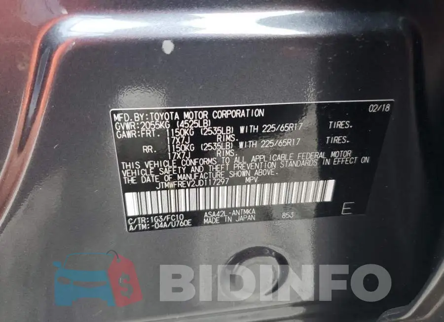 JTMWFREV2JD117297 Photo# 12