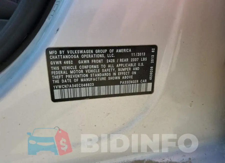 1VWCN7A34EC046823 Photo# 12