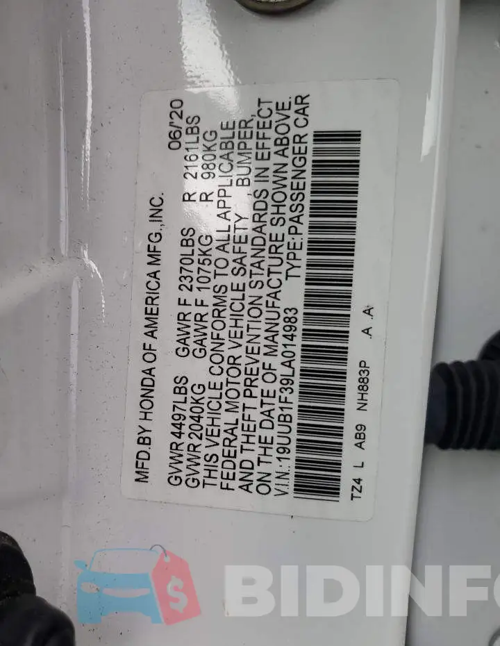 19UUB1F39LA014983 Photo# 13