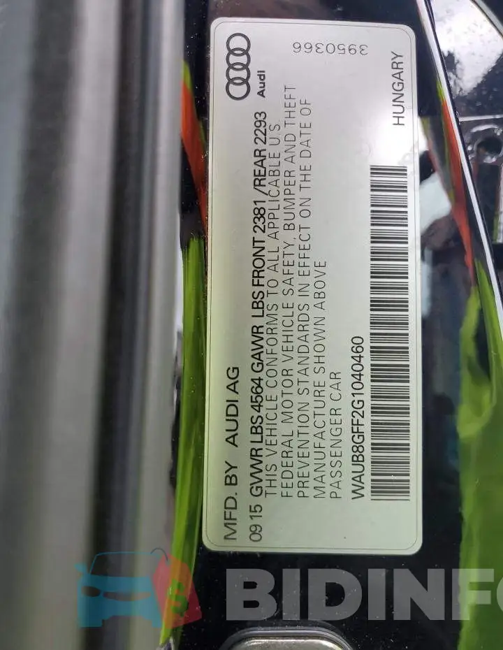 WAUB8GFF2G1040460 Photo# 12