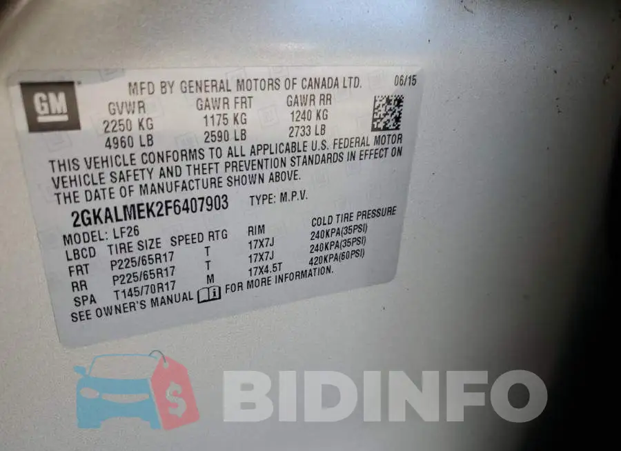 2GKALMEK2F6407903 Photo# 13