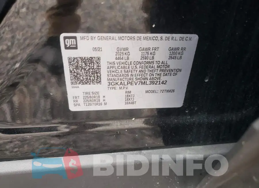 3GKALPEV7ML392142 Photo# 12